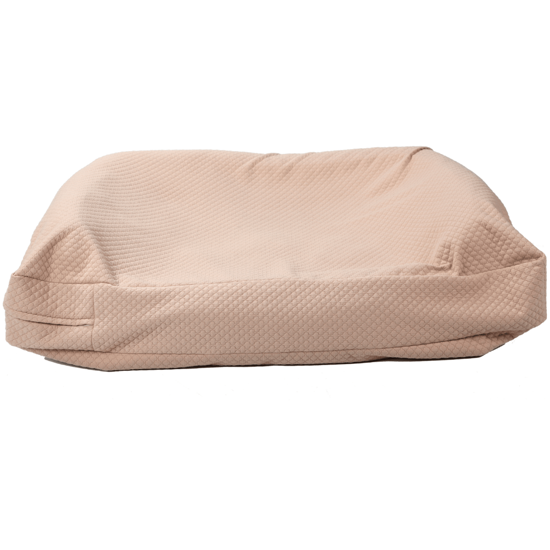 4Knines Waterproof Dog Bed Slip Cover on bed Tan
