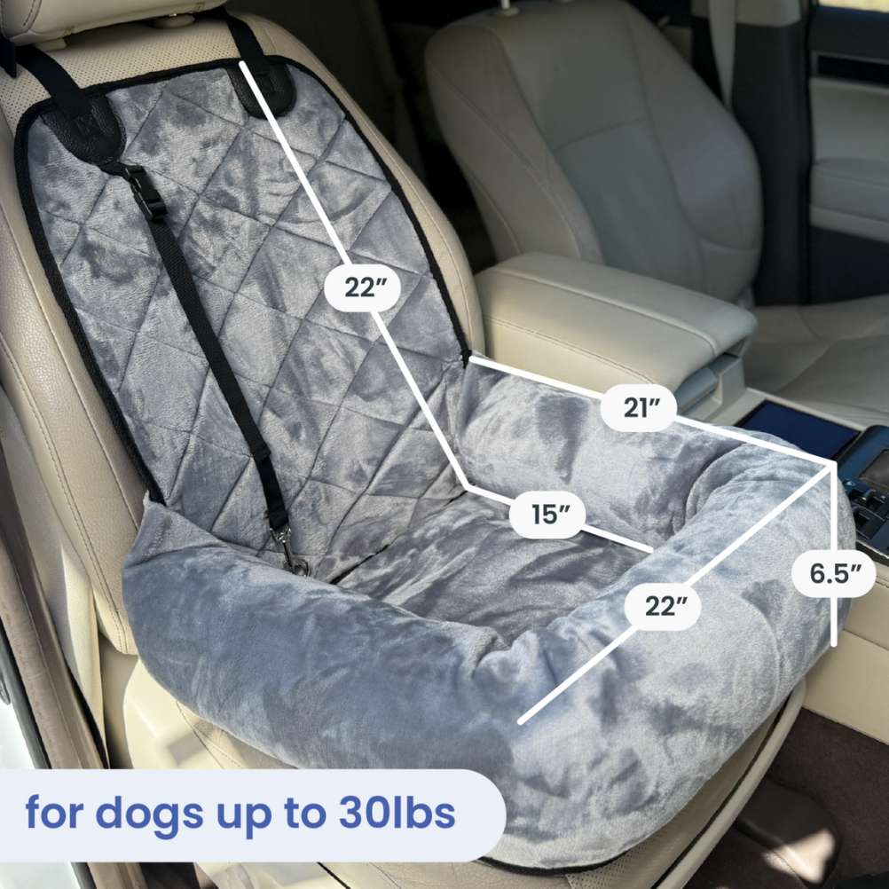 Dog Car Seat – Plush Travel Dog Bed for Small and Medium Dogs size measurements