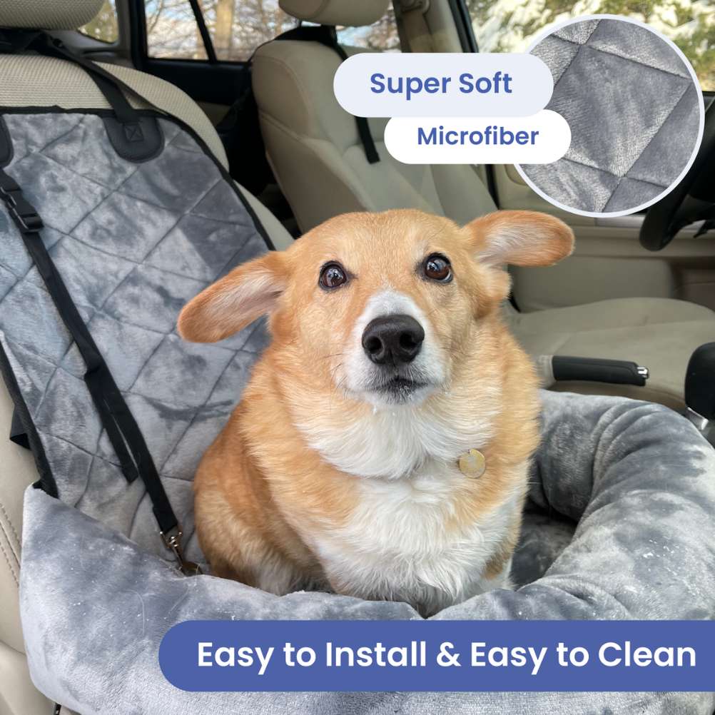 Dog Car Seat – Plush Travel Dog Bed for Small and Medium Dogs Features