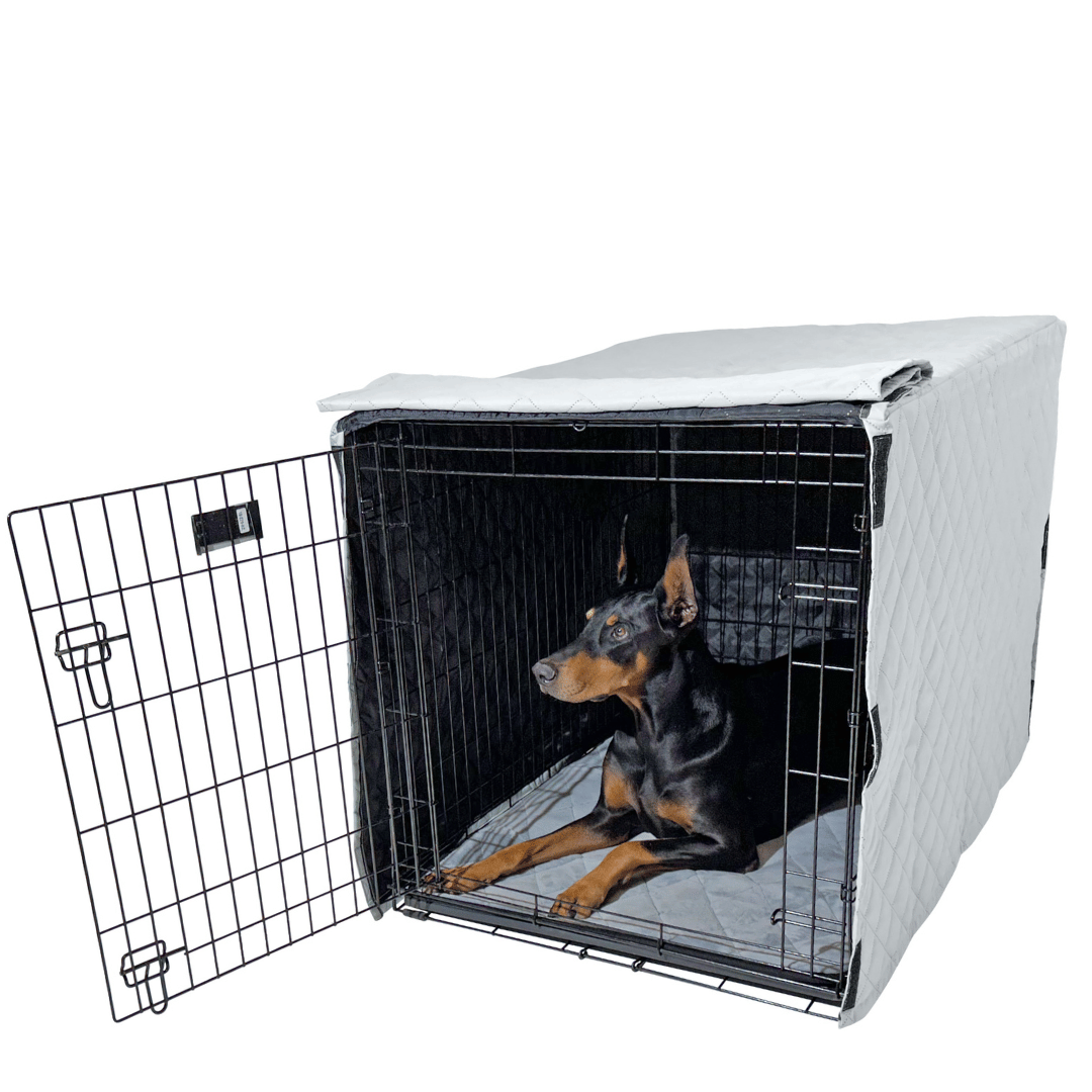 4Knines Dog Crate Kennel Cover Grey