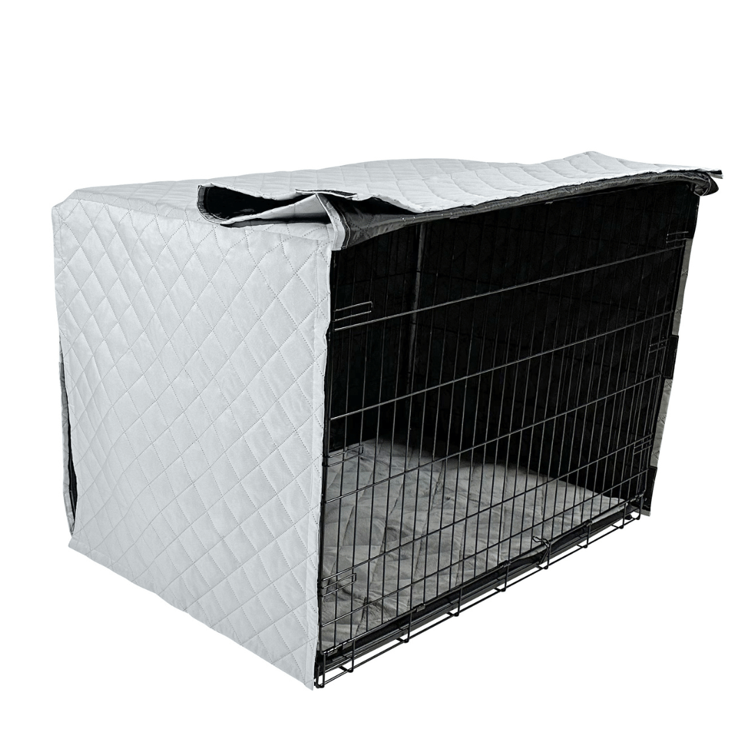 4Knines Dog Crate Kennel Cover Grey