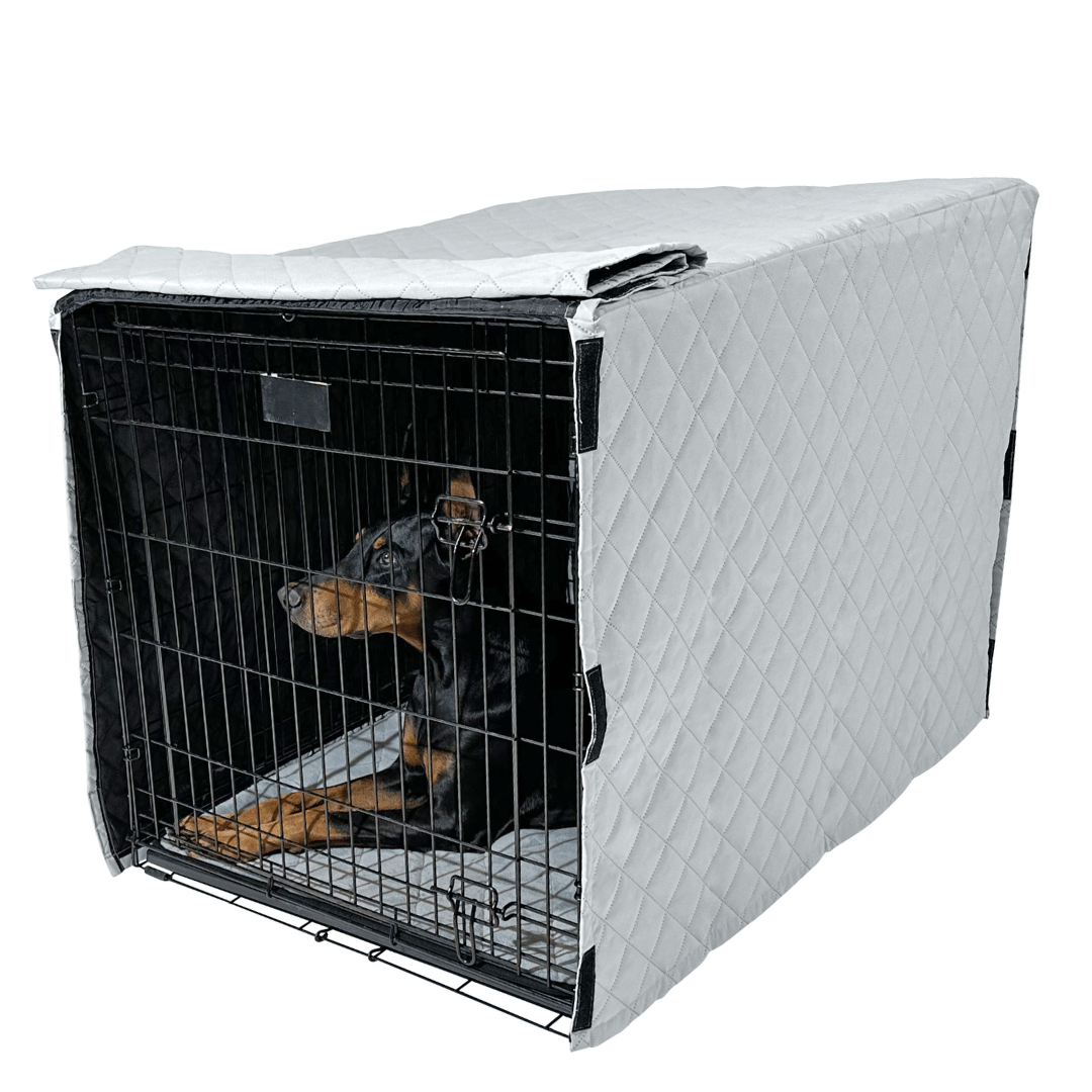 4Knines Dog Crate Kennel Cover Grey