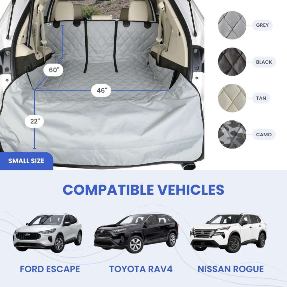 4Knines SUV Cargo Liner for Fold Down Seats  measurements compatible vehicles