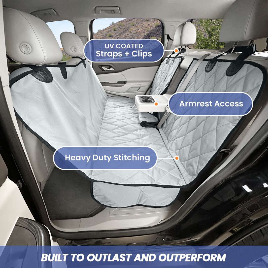 4Knines Rear Seat Cover for Fold Down Seats with Hammock features