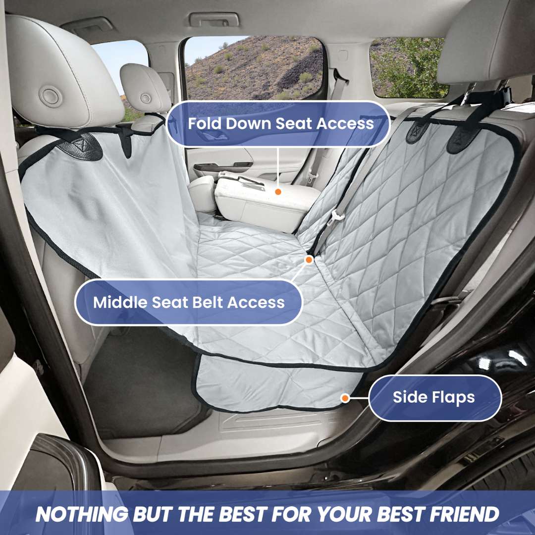 4Knines Rear Seat Cover for Fold Down Seats with Hammock features