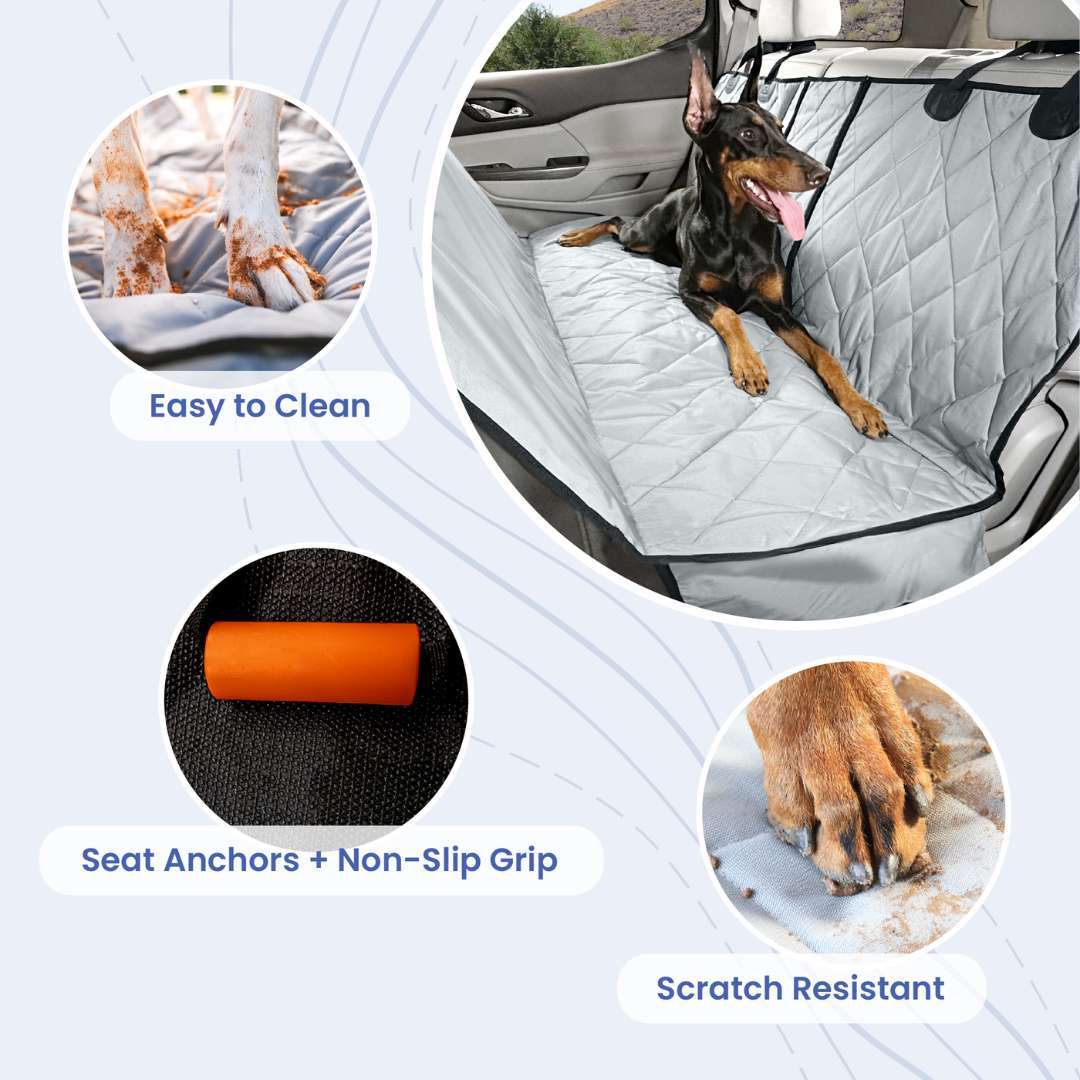 4Knines Rear Seat Cover for Fold Down Seats with Hammock features