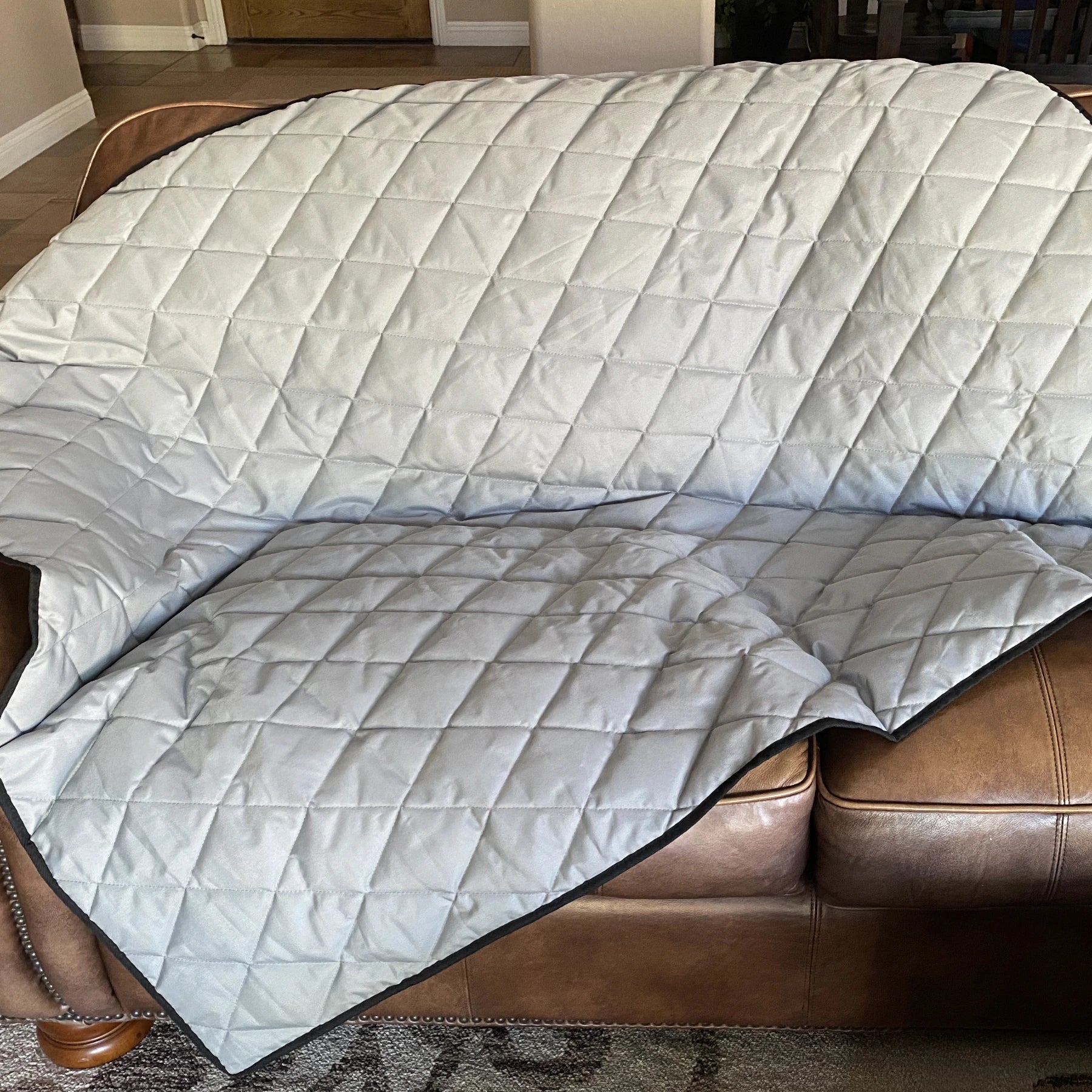 Heavy Duty Dog Blanket on couch