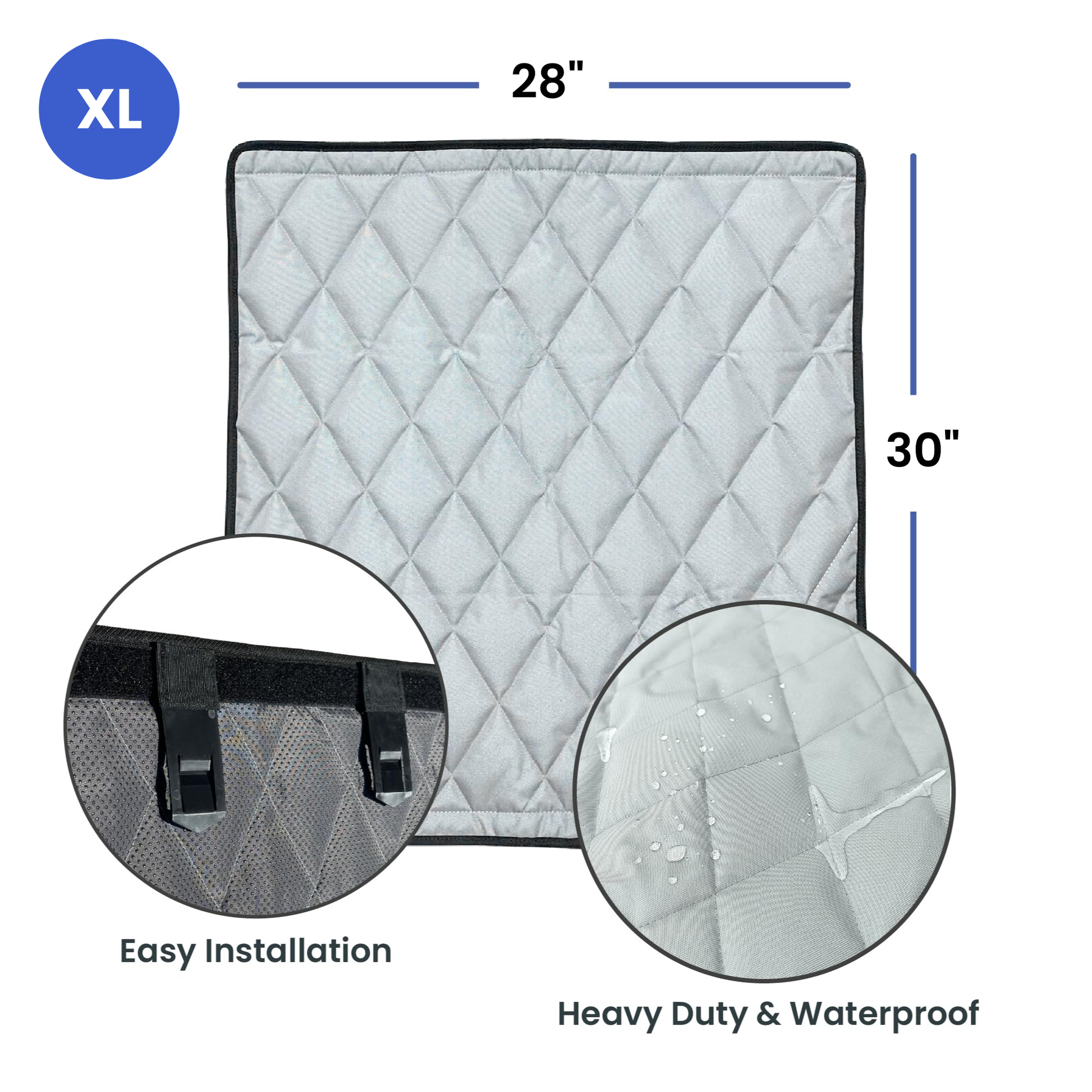 4Knines Car Door Covers That Stay In Place - XL measurement attachments