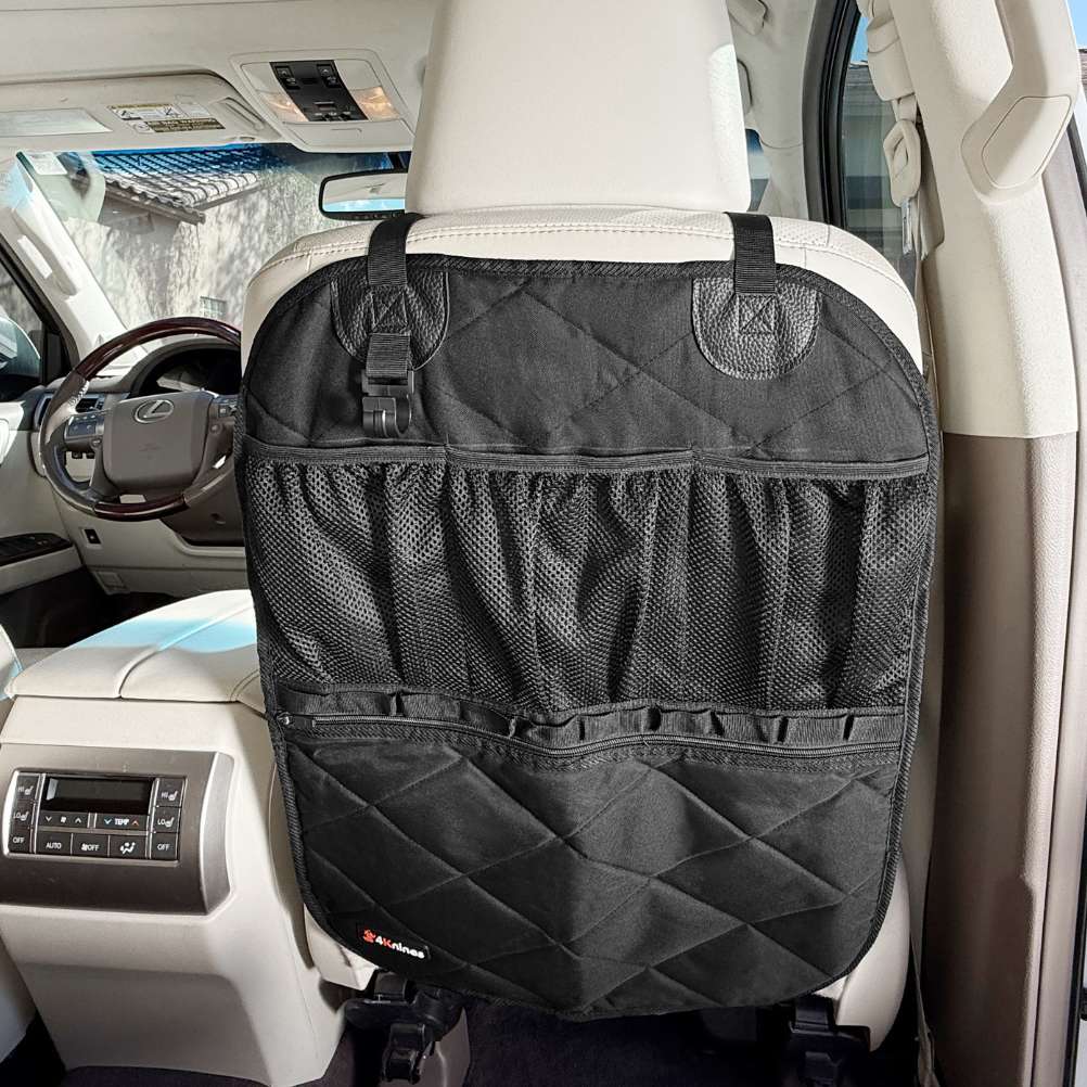 4Knines Car Seat Back Organizer Kids & Pets Black