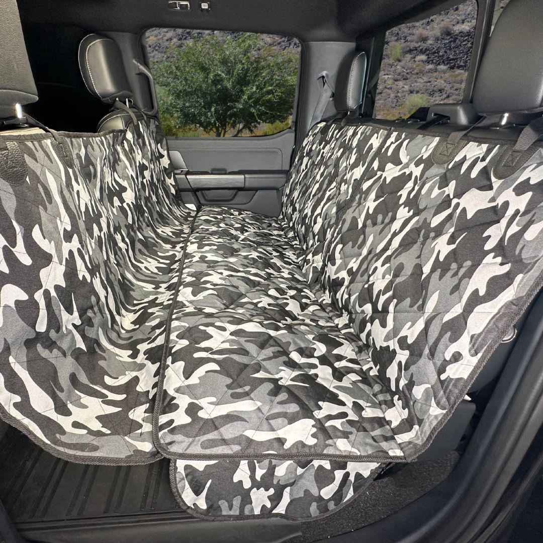 4Knines Rear Seat Cover for Fold Down Seats with Hammock Camo
