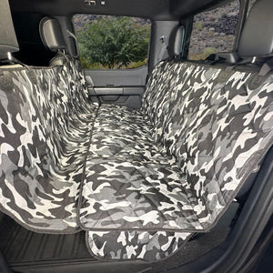 4Knines Rear Seat Cover for Fold Down Seats with Hammock Camo