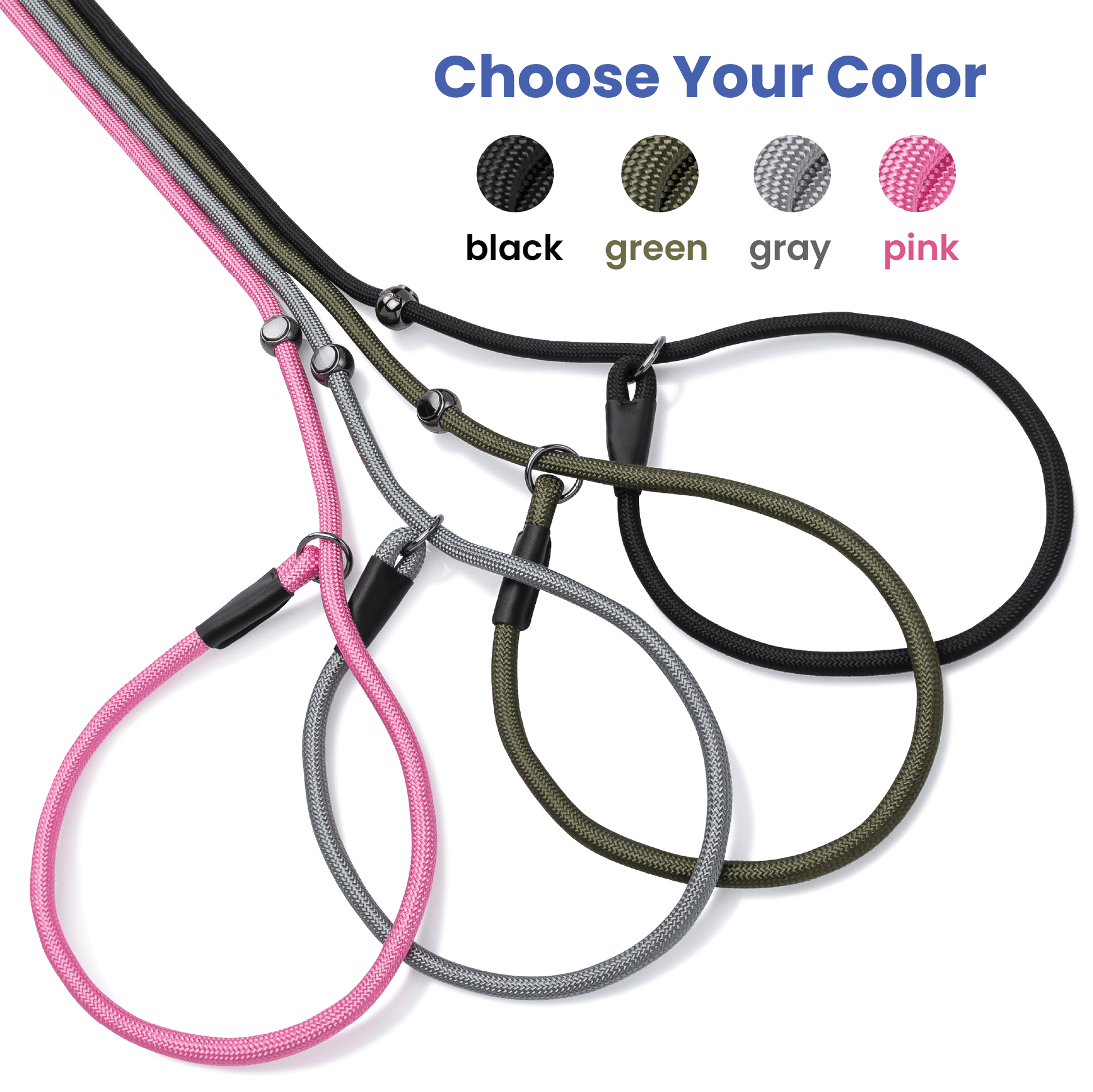 Slip Lead Dog Leash 6FT colors