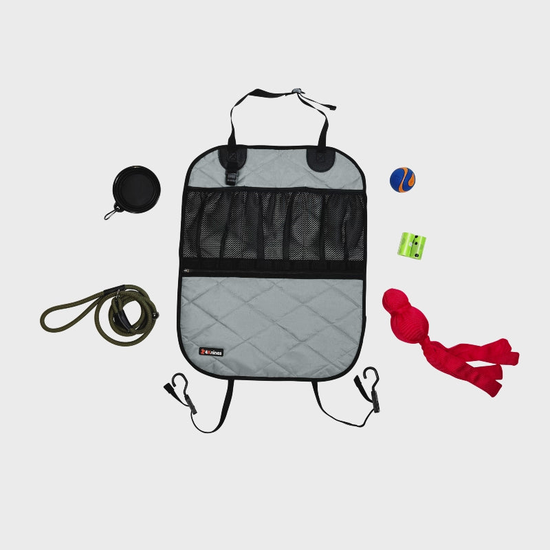 Load video: Car Seat Back Organizer – Backseat Storage &amp; Protector for Kids &amp; Pets