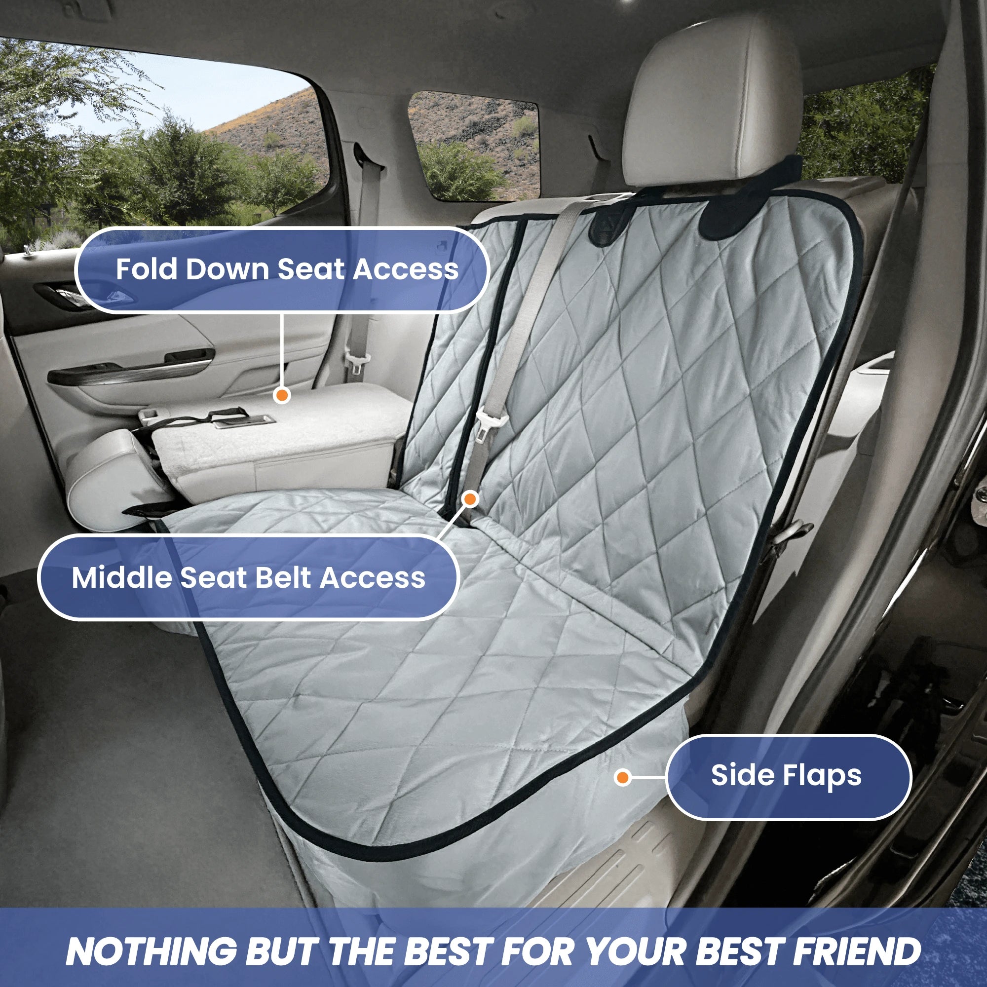 4Knines Fitted Rear Seat Cover Features