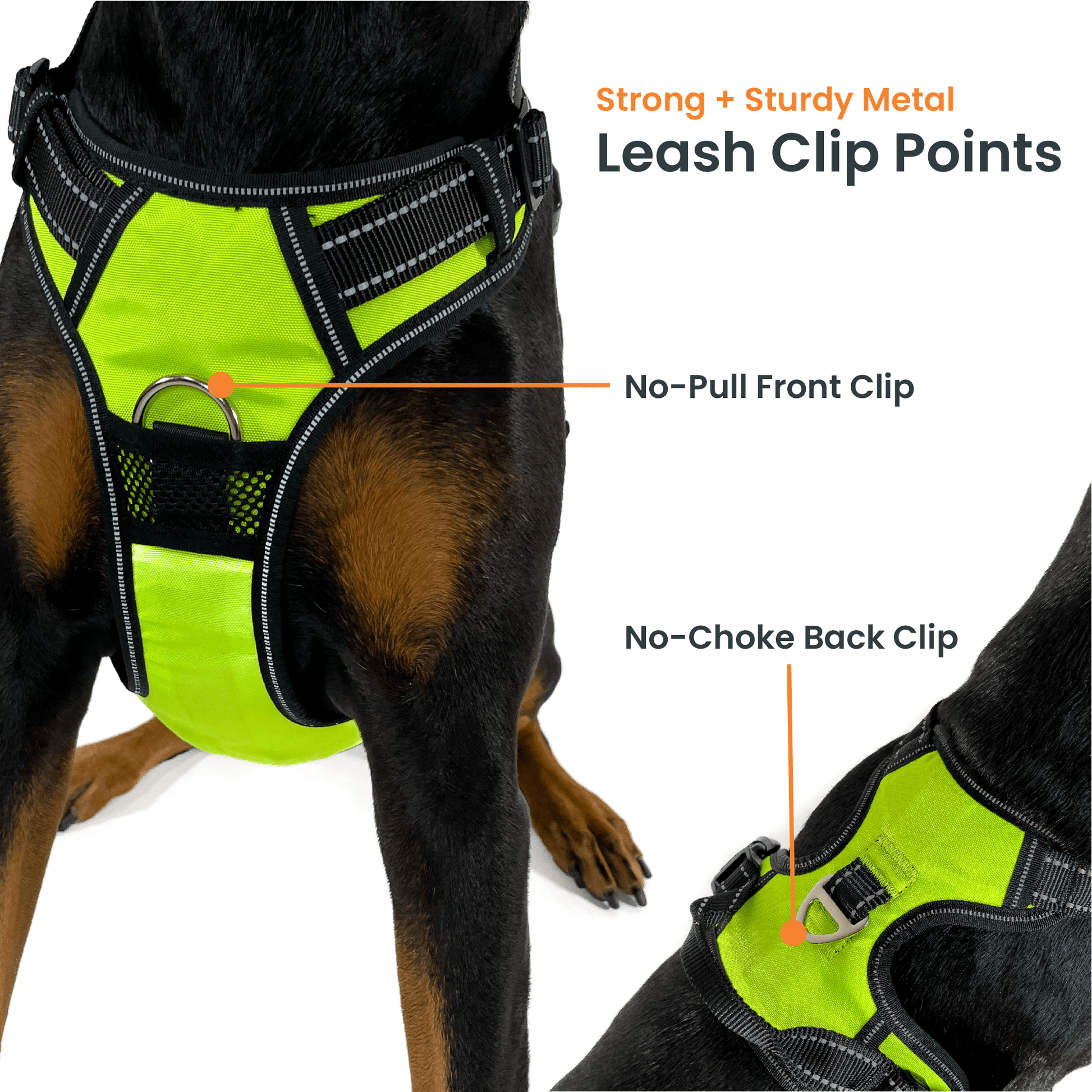 4Knines Dog Harness Yellow