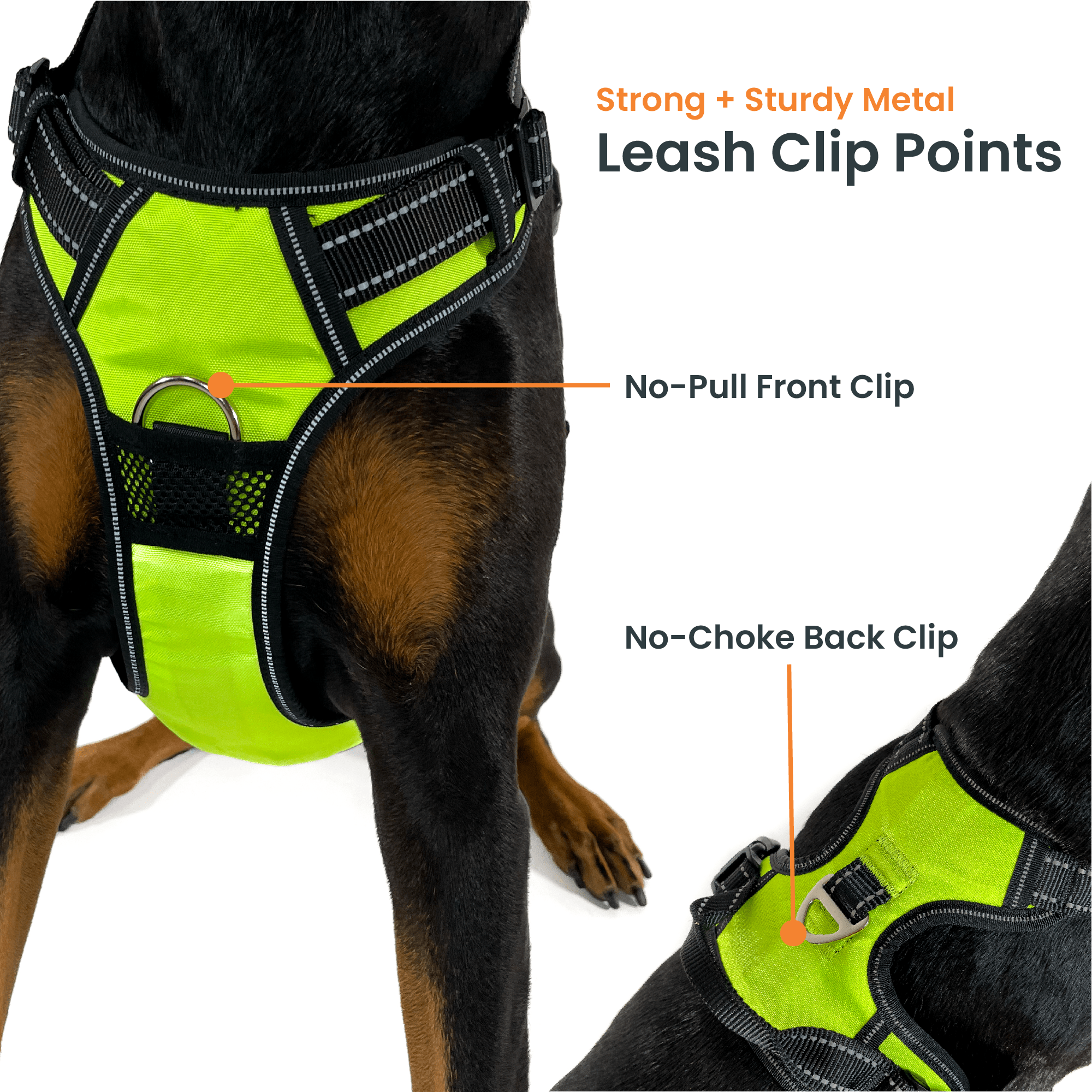 4Knines Dog Harness Yellow