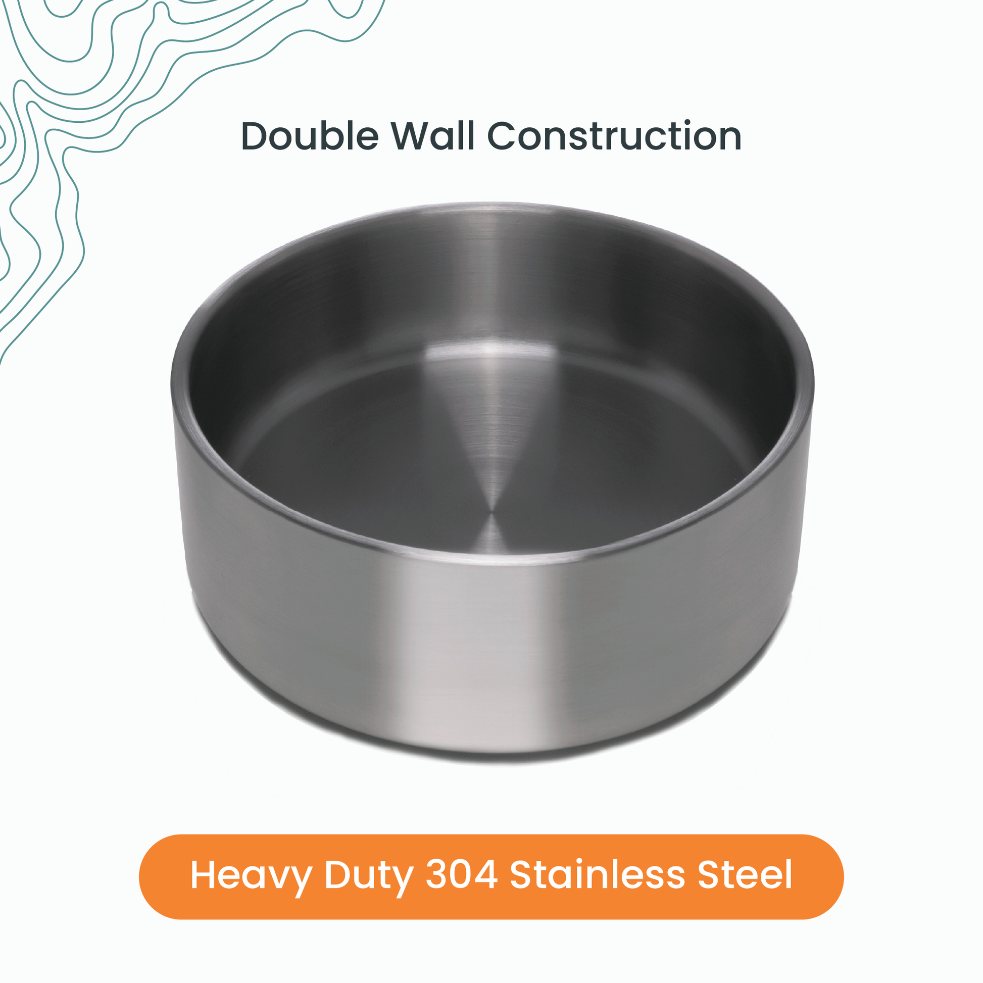 4Knines Stainless Steel Dog Bowl Stainless Steel